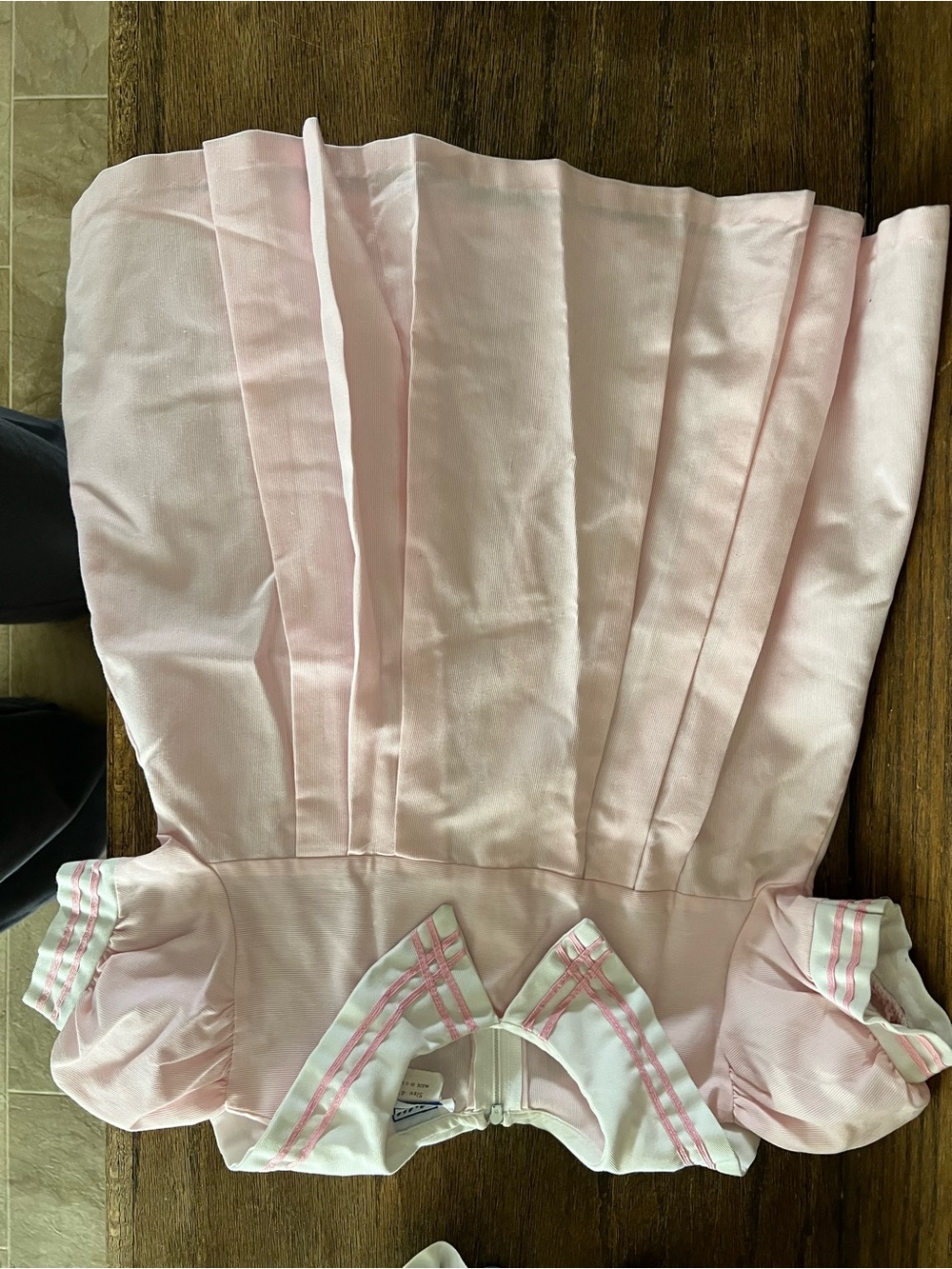 Little Lass Pink Dress with White Trim